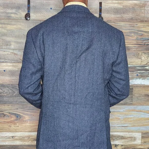 Jos. A. Bank 1905 Tweed Tailored Fit Wool Dual Vent Plaid Jacket Blazer 43R - Picture 4 of 11
